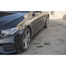 Накладки сплиттеры на пороги на Mercedes E W213 AMG-Line / E43 AMG